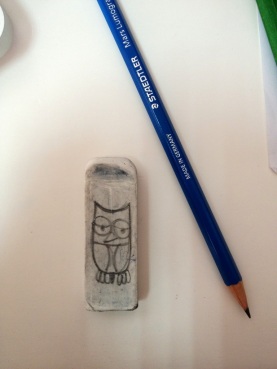 drawing on eraser