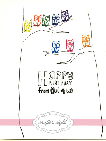 owl birthday card